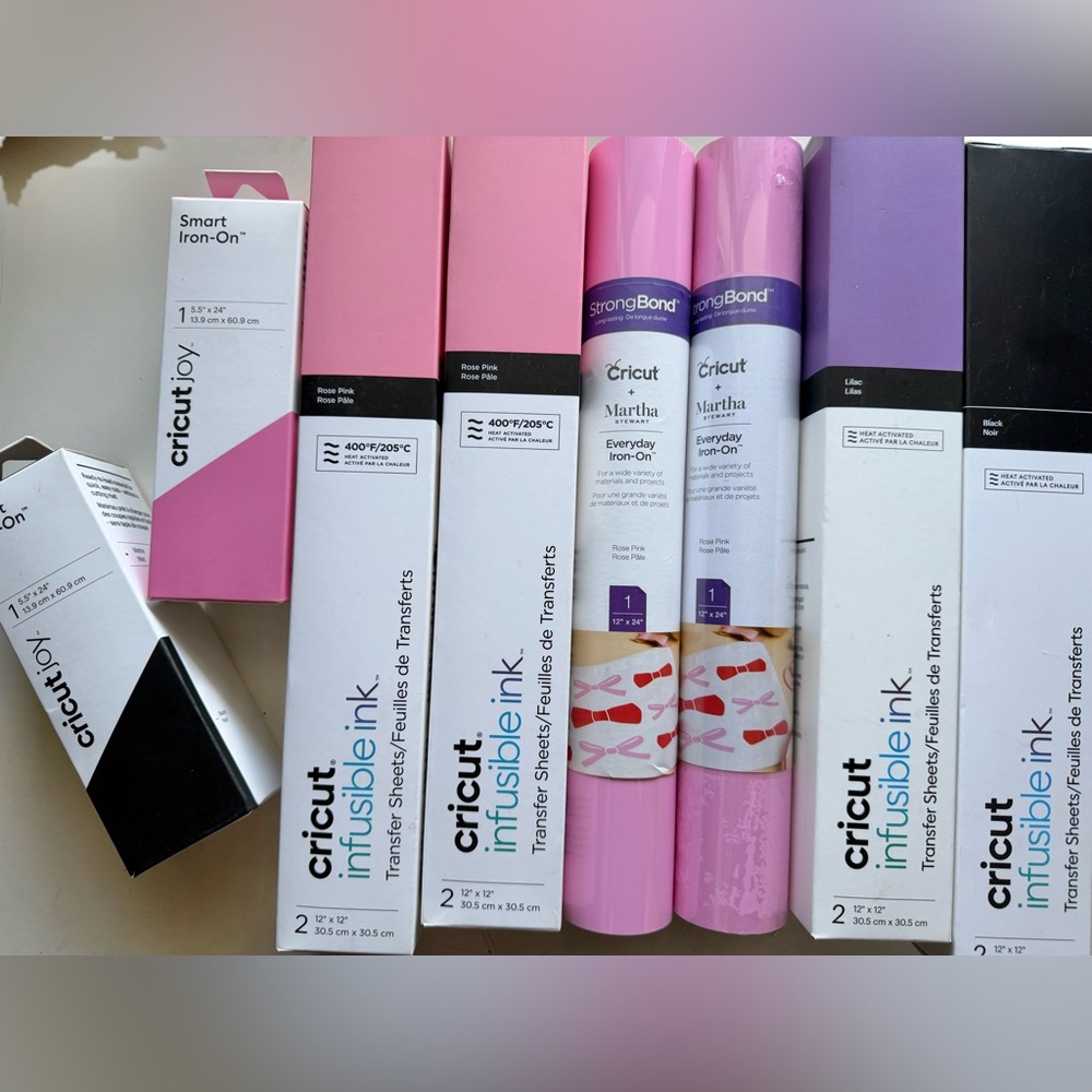 Cricut Rose Pink Infusible Ink & Everyday Iron-On Bundle